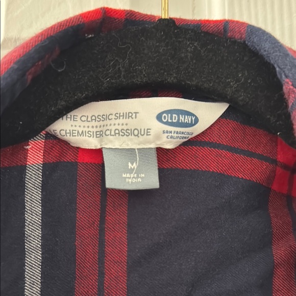 Old Navy Red and Blue Plaid Shirt - Picture 2 of 2